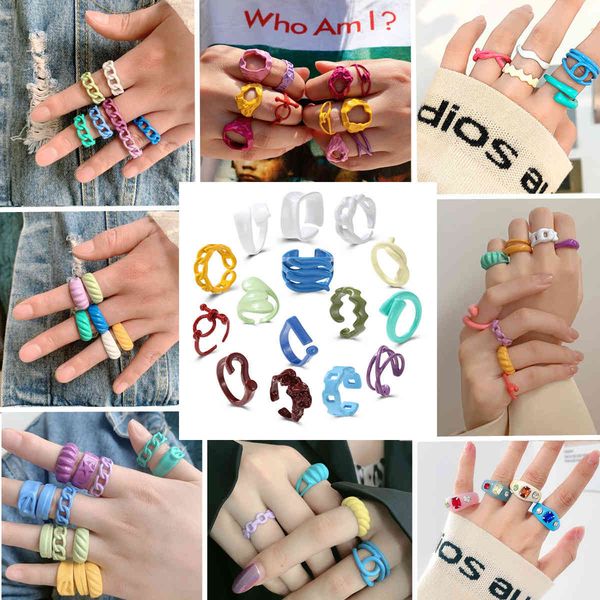 designer rings 62 styles trendy dripping oil geometric hand-painted candy color chain for women multicolor irregular open jewelry g, Golden;silver
designer rings 62 styles trendy dripping oil geometric hand-painted candy color chain for women multicolor irregular open jewelry g, Golden;silver