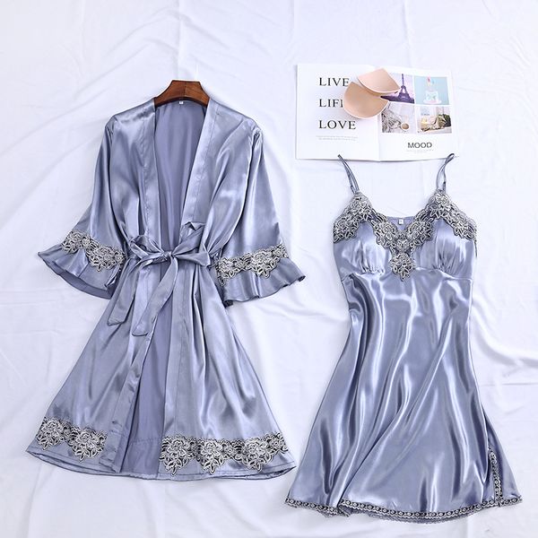 women rayon night robe strap pajamas summer two piece sleepwear sets casual home wear nightwear sleep kimono bath gown, Black;red
women rayon night robe strap pajamas summer two piece sleepwear sets casual home wear nightwear sleep kimono bath gown, Black;red