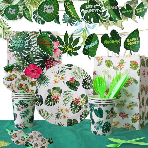 disposable dinnerware summer flower green palm leaves tablecloth hawaii party decoration baby shower table cover happy birthday favor
disposable dinnerware summer flower green palm leaves tablecloth hawaii party decoration baby shower table cover happy birthday favor