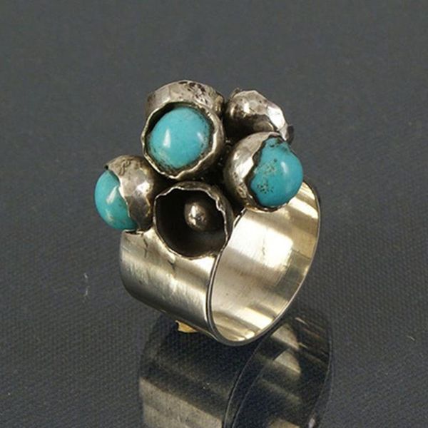 cluster rings vintage punk natural beads turquoises stone ring bohemian handmade metal knuckle finger for women gift z4m400, Golden;silver
cluster rings vintage punk natural beads turquoises stone ring bohemian handmade metal knuckle finger for women gift z4m400, Golden;silver