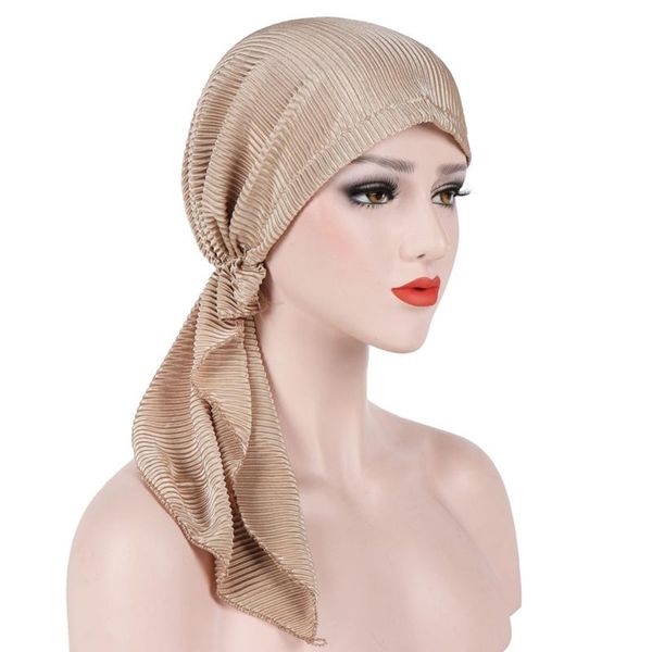 beanie/skull caps women silky turban wrinkle hat bandanas headwear lady solid color muslim headband for female hair accessories femme, Blue;gray
beanie/skull caps women silky turban wrinkle hat bandanas headwear lady solid color muslim headband for female hair accessories femme, Blue;gray