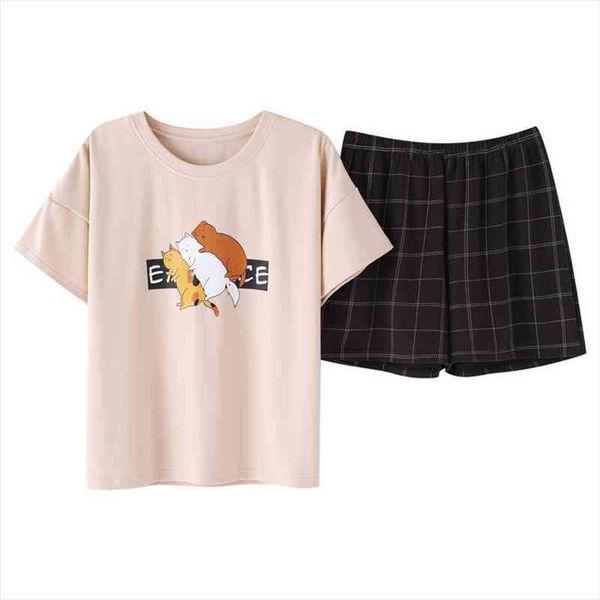 summer pijama cotton pajamas set for women pyjamas sleepwear girl short sleeved household suit female clothing set, Black;red
summer pijama cotton pajamas set for women pyjamas sleepwear girl short sleeved household suit female clothing set, Black;red