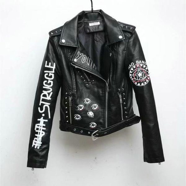women's jackets women autumn winter faux soft leather coats lady black pu rivet zipper epaulet 3d print motorcycle streetwear, Black;brown
women's jackets women autumn winter faux soft leather coats lady black pu rivet zipper epaulet 3d print motorcycle streetwear, Black;brown
