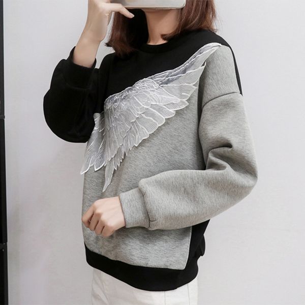 2021 new fall women 3d neck-to-neck wings with black gray hood long female casual sleeve hoodies loose pullovers 54dy
2021 new fall women 3d neck-to-neck wings with black gray hood long female casual sleeve hoodies loose pullovers 54dy