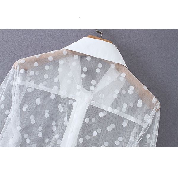 2021 new perspective polka dot patchwork transparent midi shirt womens long sleeve female chic mesh es vestidos 3fi3, Black;gray
2021 new perspective polka dot patchwork transparent midi shirt womens long sleeve female chic mesh es vestidos 3fi3, Black;gray