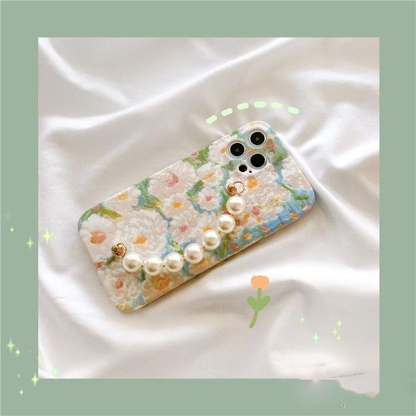 card holders oil painting flower pearl bracelet for iphone12/11promax apple xs/xr mobile phone shell 78plus silicone, Brown;gray
card holders oil painting flower pearl bracelet for iphone12/11promax apple xs/xr mobile phone shell 78plus silicone, Brown;gray