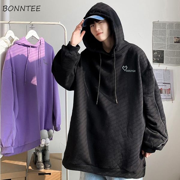 men's hoodies & sweatshirts with hat men velvet thicken loose plus size m-3xl heart embroidered letter reflective article chic males, Black
men's hoodies & sweatshirts with hat men velvet thicken loose plus size m-3xl heart embroidered letter reflective article chic males, Black