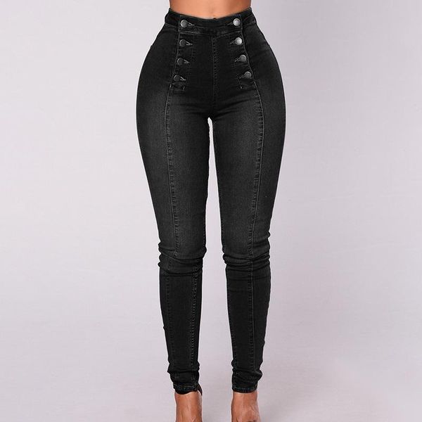 women's jeans fashion high waist women pants female streetwear trousers long pencil bottoms buttons slim denim, Blue
women's jeans fashion high waist women pants female streetwear trousers long pencil bottoms buttons slim denim, Blue