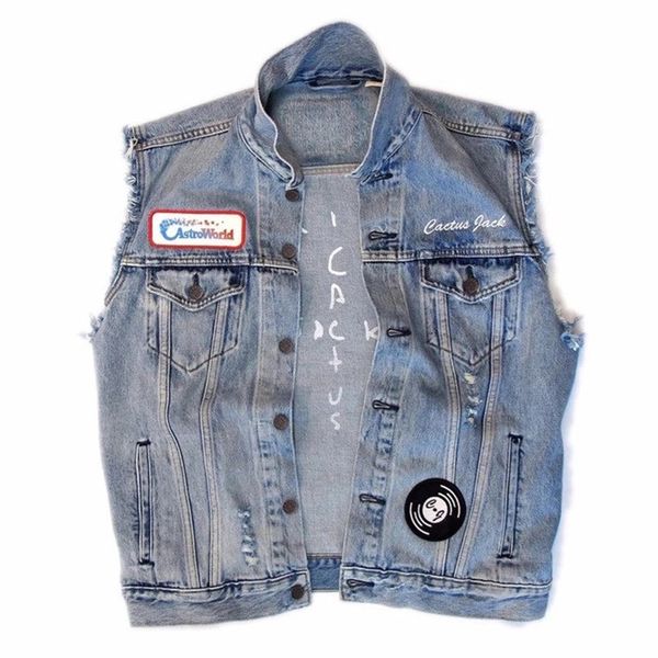 2021 new sleeveless travis scott cactus jack denim jacket women vest astroworld cowboy jean mens fashion coat sckm, Black;brown
2021 new sleeveless travis scott cactus jack denim jacket women vest astroworld cowboy jean mens fashion coat sckm, Black;brown