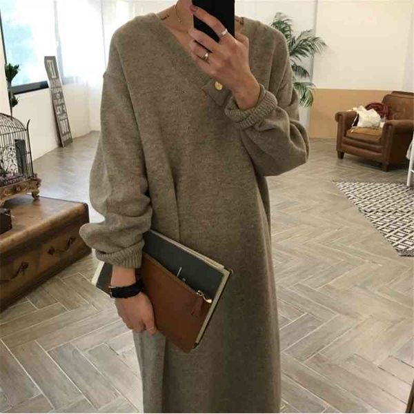 casual dresses chic oversize thick long sweater women v-neck autumn winter straight female loose knit 4fhf, Black;gray
casual dresses chic oversize thick long sweater women v-neck autumn winter straight female loose knit 4fhf, Black;gray
