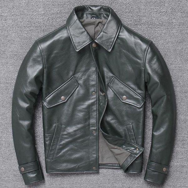 men's leather & faux zvaqs 2021 style genuine waxed non-coated short casual jacket lapel cowhide motorcycle coat men pph1023, Black
men's leather & faux zvaqs 2021 style genuine waxed non-coated short casual jacket lapel cowhide motorcycle coat men pph1023, Black
