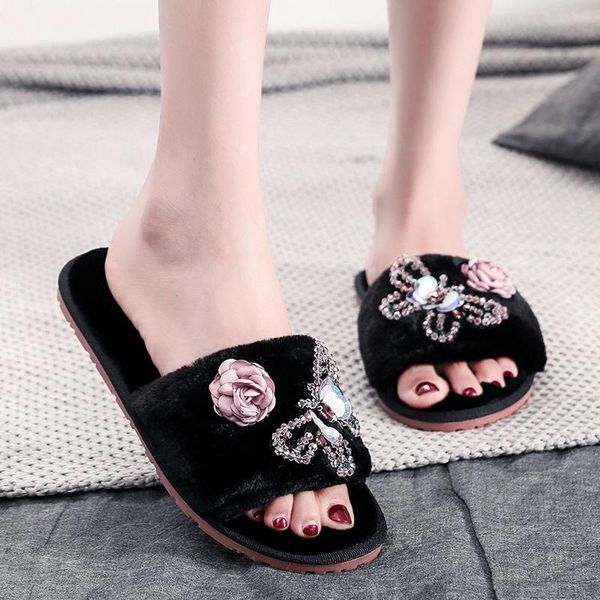 slippers shoes for women 2021 home slip-on furry flat plush butterfly flowers open toe keep warm chaussure femme#25, Black
slippers shoes for women 2021 home slip-on furry flat plush butterfly flowers open toe keep warm chaussure femme#25, Black