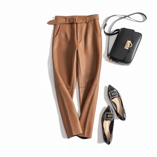 women's pants & capris european fashion pencil women real leather sheepskin mid- waist wrap hip a-line cropped trousers caramel pantalo, Black;white
women's pants & capris european fashion pencil women real leather sheepskin mid- waist wrap hip a-line cropped trousers caramel pantalo, Black;white