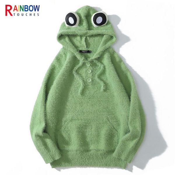 men's hoodies & sweatshirts rainbowtouches fashion solid green color frog hat fluffy harajuku hip hop couple loose hoodie sweatshirt, Black
men's hoodies & sweatshirts rainbowtouches fashion solid green color frog hat fluffy harajuku hip hop couple loose hoodie sweatshirt, Black