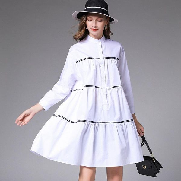 casual dresses xl-4xl large size 2021 summer white dress women long sleeve loose shirt ladies sheer print fringe robe, Black;gray
casual dresses xl-4xl large size 2021 summer white dress women long sleeve loose shirt ladies sheer print fringe robe, Black;gray