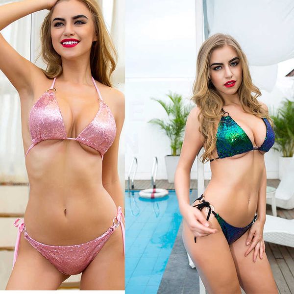 bikinis sequins golden 2021 women bandage bikini set push up padded strappy swimsuit backless brazillian summer swimwear, White;black
bikinis sequins golden 2021 women bandage bikini set push up padded strappy swimsuit backless brazillian summer swimwear, White;black