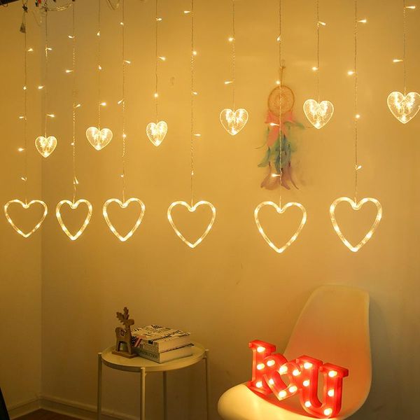led string curtain lights heart shaped christmas garland fairy lights for wedding new year home room window decorations
led string curtain lights heart shaped christmas garland fairy lights for wedding new year home room window decorations