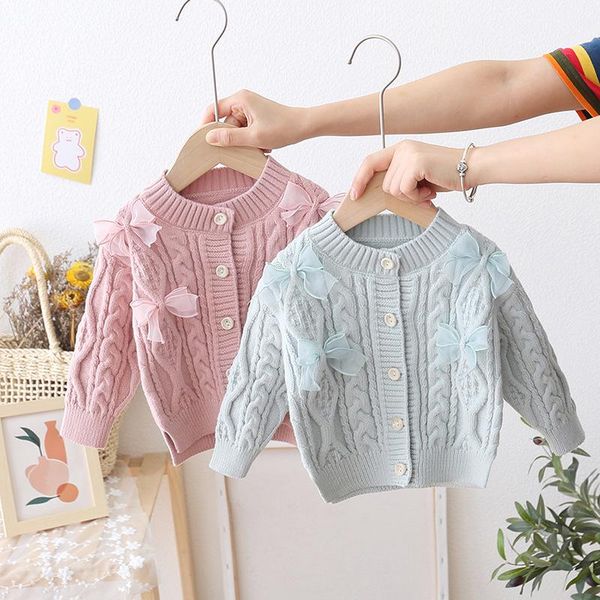 pullover baby girls winter sweater twist knitting lace mesh cute bowknot solid color single breasted coat for children warm outerwear, Blue
pullover baby girls winter sweater twist knitting lace mesh cute bowknot solid color single breasted coat for children warm outerwear, Blue