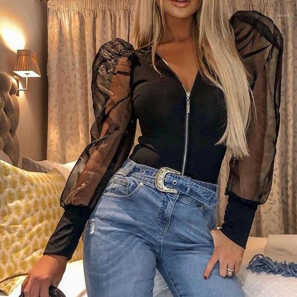 women 2020 chic new fashion mesh sheer long sleeve shirts see-through zipper neck transparent white blouses female blusas1
women 2020 chic new fashion mesh sheer long sleeve shirts see-through zipper neck transparent white blouses female blusas1