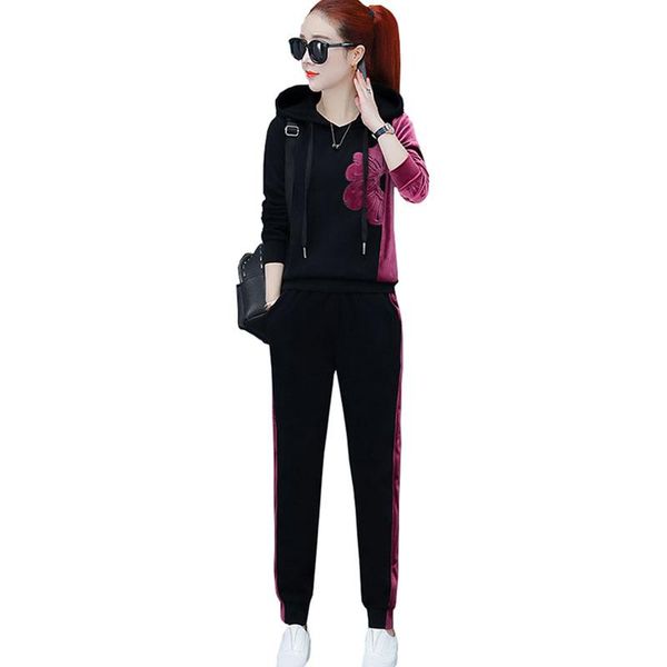 women's two piece pants premium gold velvet hooded long-sleeved trouser suit autumn winter fashion women sports casual large size elega, White
women's two piece pants premium gold velvet hooded long-sleeved trouser suit autumn winter fashion women sports casual large size elega, White