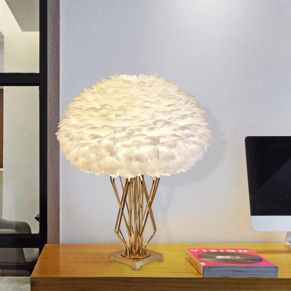 table lamps nordic fashion princess bedroom feather lamp living room bedside modern personalized wedding supplies lights
table lamps nordic fashion princess bedroom feather lamp living room bedside modern personalized wedding supplies lights