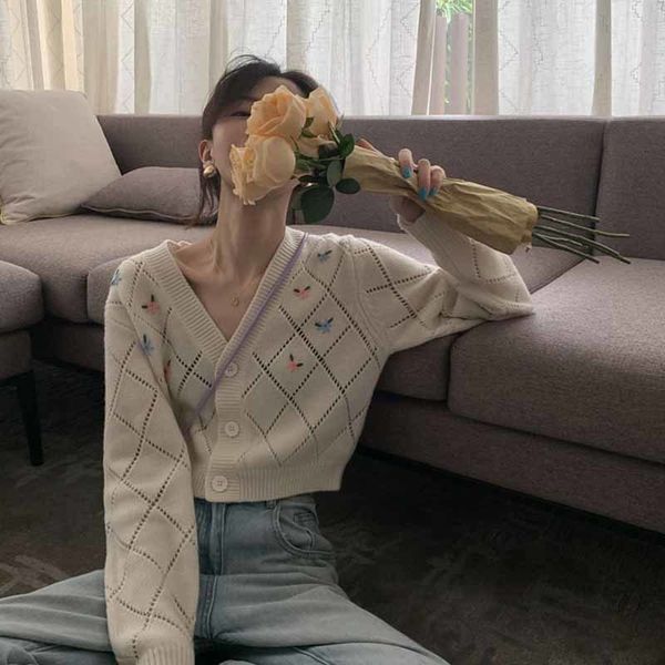 style short 2021 spring school flower printing leotard jacket retro v-neck nice green light cardigan sweater i7md, White;black
style short 2021 spring school flower printing leotard jacket retro v-neck nice green light cardigan sweater i7md, White;black