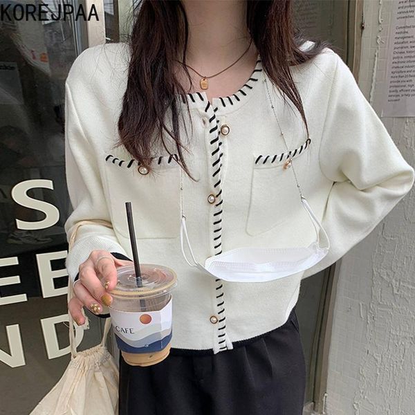 women's jackets korejpaa elegant o-neck jacket women autumn casual long sleeve double pockets pearl button up knitwear cardigan coat 20, Black;brown
women's jackets korejpaa elegant o-neck jacket women autumn casual long sleeve double pockets pearl button up knitwear cardigan coat 20, Black;brown