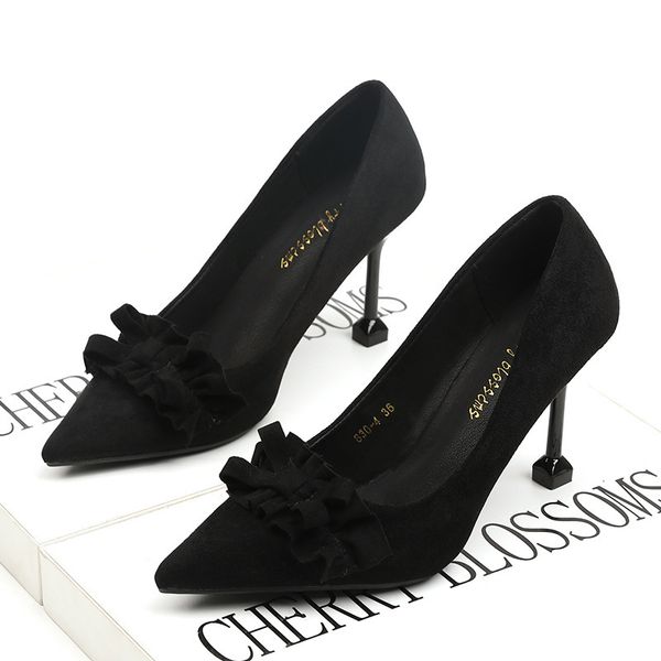 bowknot suede pointed stiletto girl cat jumps spring fashion flat only female flock party shoes r5vy, Black
bowknot suede pointed stiletto girl cat jumps spring fashion flat only female flock party shoes r5vy, Black
