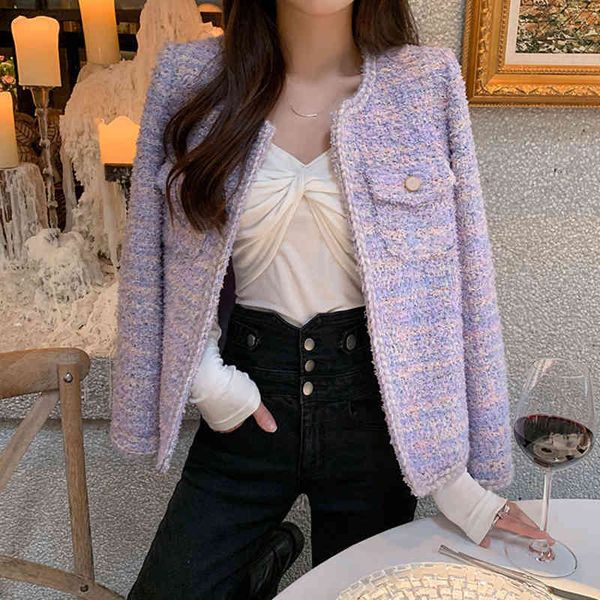 women's jackets women chic cropped tweed jacket spring elegant ladies long sleeve vintage coats korean round-neck outerwear female chaq, Black;brown
women's jackets women chic cropped tweed jacket spring elegant ladies long sleeve vintage coats korean round-neck outerwear female chaq, Black;brown