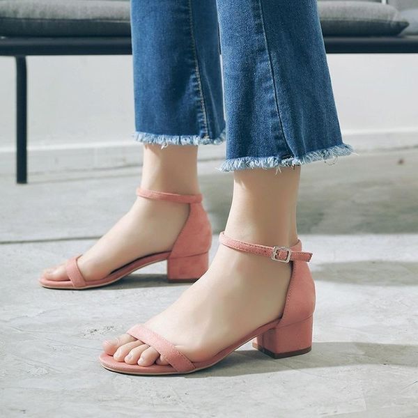 sandals the word buckle women's summer 2021 versatile simple mid-heel thick suede roman shoes, Black
sandals the word buckle women's summer 2021 versatile simple mid-heel thick suede roman shoes, Black