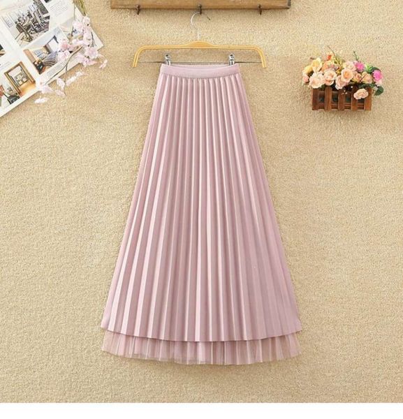 gauze women's autumn 2021 spring new pleated high waist mesh medium length winter summer half skirt, Black;gray
gauze women's autumn 2021 spring new pleated high waist mesh medium length winter summer half skirt, Black;gray