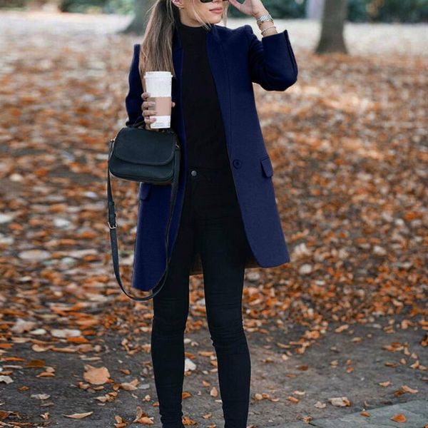 women's jackets elegant womens artificial wool coat autumn korean temperament slim trench jacket ladies warm long overcoat outwear, Black;brown
women's jackets elegant womens artificial wool coat autumn korean temperament slim trench jacket ladies warm long overcoat outwear, Black;brown