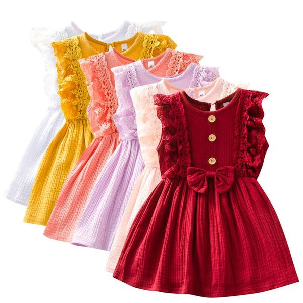 toddler summer dress kids girls fashion lace sleeveless button bowknot solid princess dress wedding party beach sundress d21#, Red;yellow
toddler summer dress kids girls fashion lace sleeveless button bowknot solid princess dress wedding party beach sundress d21#, Red;yellow