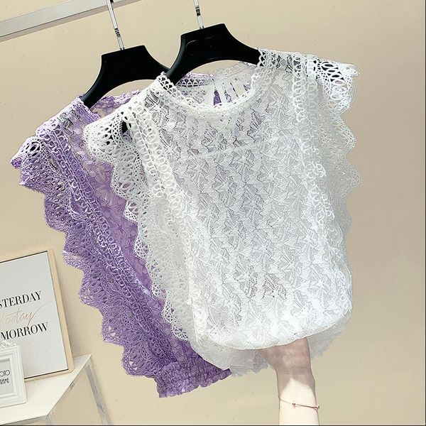 mumuzi lace shirt 2021 summer new womens slimming blouses mesh sleeveless hollow out white shirt purple elegant
mumuzi lace shirt 2021 summer new womens slimming blouses mesh sleeveless hollow out white shirt purple elegant