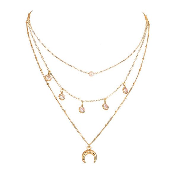 chains fashion accessories neck chain light luxury shiny zircon tassel necklace women's temperament horn pendant gift, Silver
chains fashion accessories neck chain light luxury shiny zircon tassel necklace women's temperament horn pendant gift, Silver