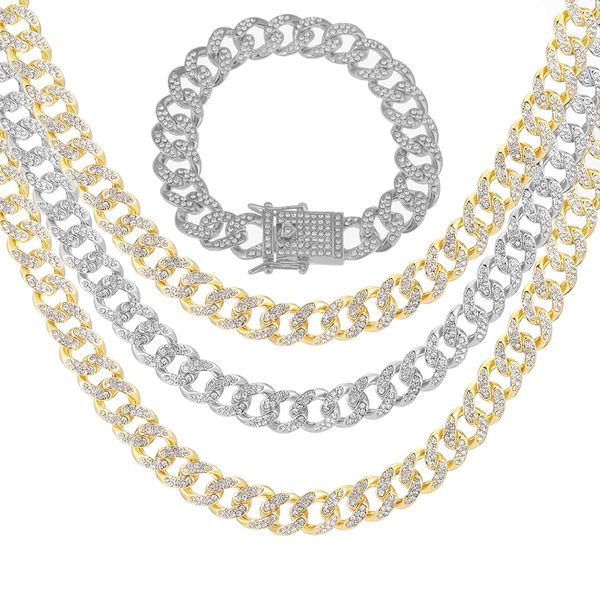 2PCS12mm Miami Cuban Chain Necklace With Spring Clasp Full Iced Cubic Zirconia Yellow Gold Color Hip Hop Fashion Jewelry
2PCS12mm Miami Cuban Chain Necklace With Spring Clasp Full Iced Cubic Zirconia Yellow Gold Color Hip Hop Fashion Jewelry