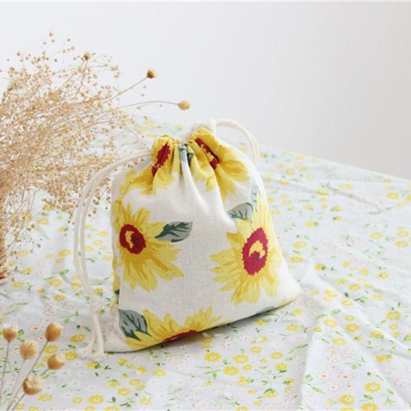 gift wrap 2 sizes sunflower printed handmade cotton linen bag storage coffee beans tea bags wedding party candy jewelry
gift wrap 2 sizes sunflower printed handmade cotton linen bag storage coffee beans tea bags wedding party candy jewelry