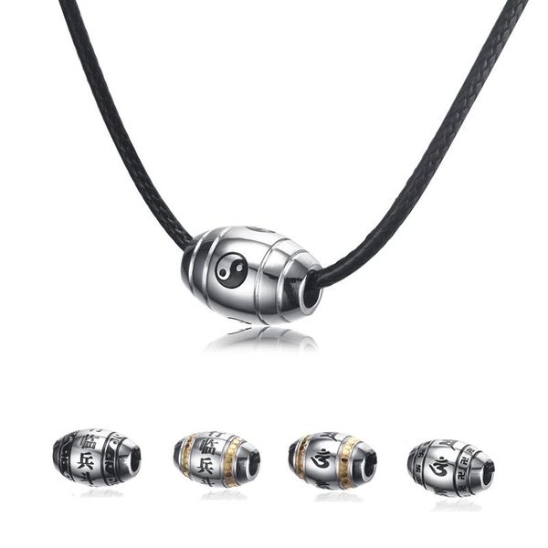 pendant necklaces retro men choker necklace stainless steel 6 9 words buddha mantra gossip yin yang lucky bead black rope male jewelry, Silver
pendant necklaces retro men choker necklace stainless steel 6 9 words buddha mantra gossip yin yang lucky bead black rope male jewelry, Silver