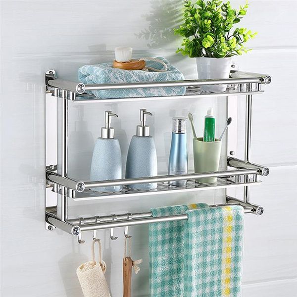 bathroom towel holder stainless steel towel rack storage hanger wall mounted shelf with hook home accessories
bathroom towel holder stainless steel towel rack storage hanger wall mounted shelf with hook home accessories