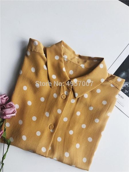 women's blouses & shirts 7evening silk dot printed shirt - 2021 spring summer ladies yellow/blue, White
women's blouses & shirts 7evening silk dot printed shirt - 2021 spring summer ladies yellow/blue, White