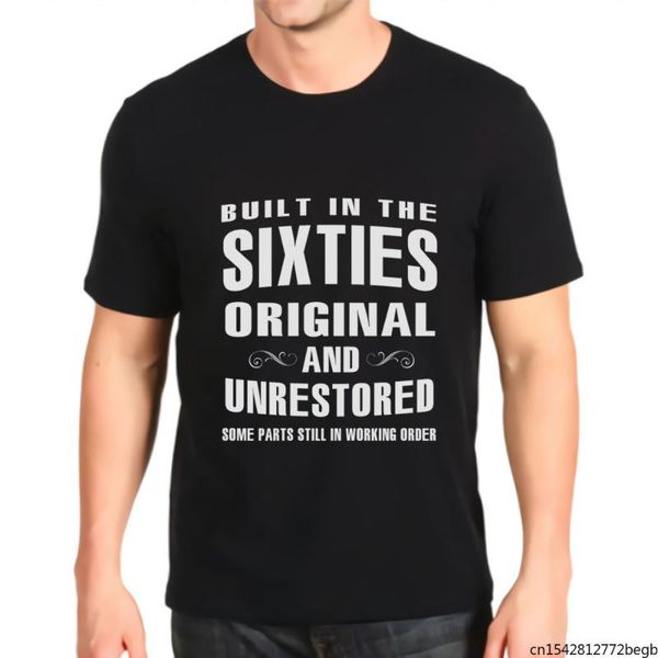 men's t-shirts built in the sixties original unrestored t shirt, White;black
men's t-shirts built in the sixties original unrestored t shirt, White;black