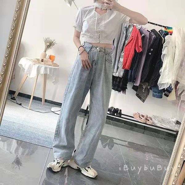 2021 spring autumn new womens denims full length light blue pants loose oversize wide leg pants with belt female jeans chic, Black;white
2021 spring autumn new womens denims full length light blue pants loose oversize wide leg pants with belt female jeans chic, Black;white