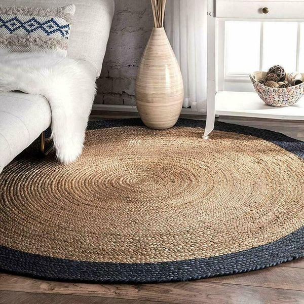 carpets round rug 100% natural jute hand-woven handmade double-sided modern home decoration
carpets round rug 100% natural jute hand-woven handmade double-sided modern home decoration