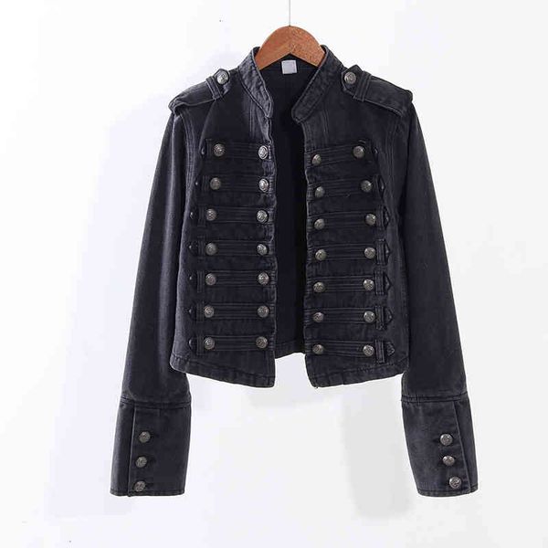 women's jackets autumn military style handsome stand collar denim women double-breasted slim short black jeans jacket co 2f8l, Black;brown
women's jackets autumn military style handsome stand collar denim women double-breasted slim short black jeans jacket co 2f8l, Black;brown