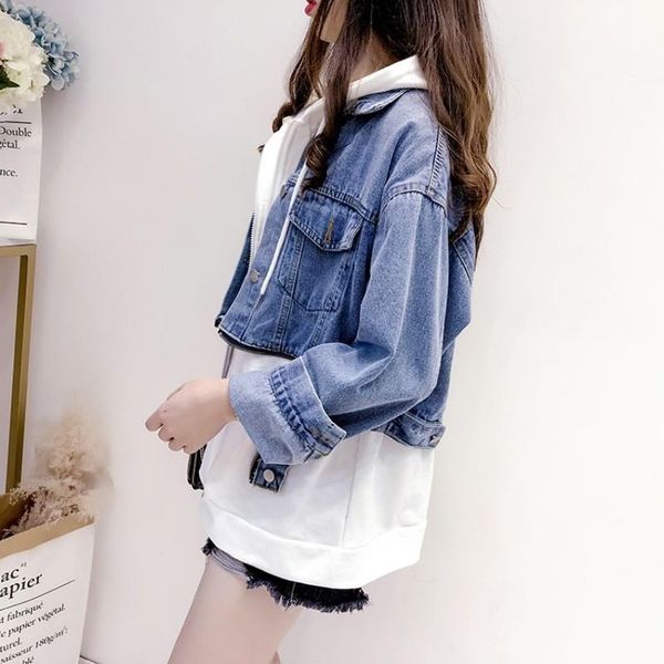 women's jackets women casual streetwear two piece hoody denim jacket fashion boyfriend cowboy coat female designer hip hop jeans, Black;brown
women's jackets women casual streetwear two piece hoody denim jacket fashion boyfriend cowboy coat female designer hip hop jeans, Black;brown