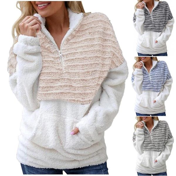 women's hoodies & sweatshirts 2021 female reversible fleece pullover long sleeve half zipper womens color blocking loose sweatshirt cl, Black
women's hoodies & sweatshirts 2021 female reversible fleece pullover long sleeve half zipper womens color blocking loose sweatshirt cl, Black