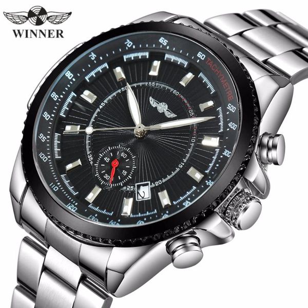 wristwatches winner exquise luxury automatic mechanical stainless steel strap auto date stylish business classical men 227, Slivery;brown
wristwatches winner exquise luxury automatic mechanical stainless steel strap auto date stylish business classical men 227, Slivery;brown