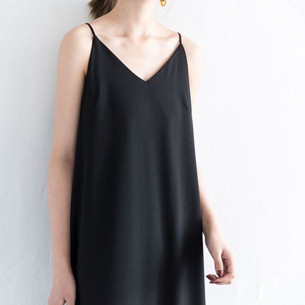 net red summer style suspender skirt sleeveless dress women's base skirt, students' korean loose v-neck, Black;gray
net red summer style suspender skirt sleeveless dress women's base skirt, students' korean loose v-neck, Black;gray