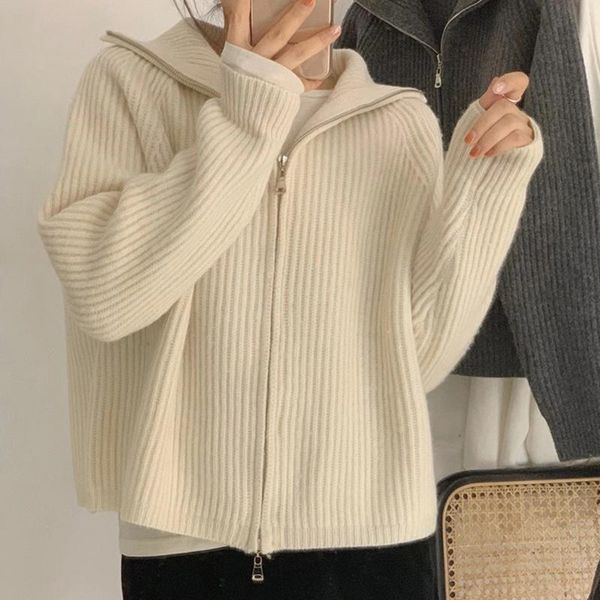 women's knits & tees women knitting cardigan fashion all-match loose out wear sweater coat solid color turn down collar straight outerw, White
women's knits & tees women knitting cardigan fashion all-match loose out wear sweater coat solid color turn down collar straight outerw, White