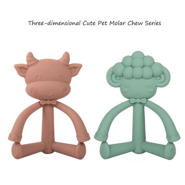food grade silicone cartoon baby teether cute cow sheep molar rod for babies soft newborn safe toy teeth care
food grade silicone cartoon baby teether cute cow sheep molar rod for babies soft newborn safe toy teeth care